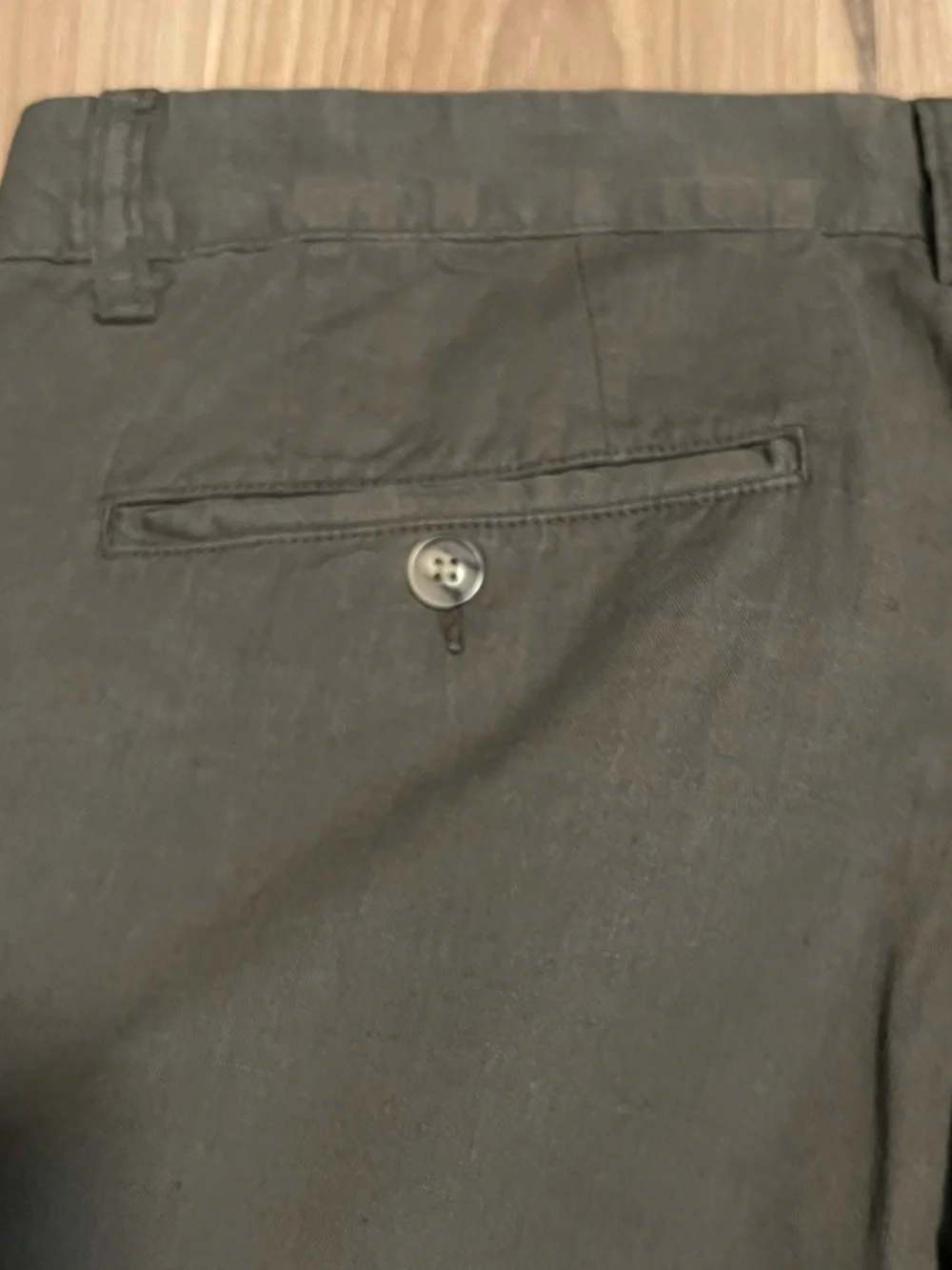 Polo Ralph Lauren Men's Olive Linen Straight Fit Khaki Chinos